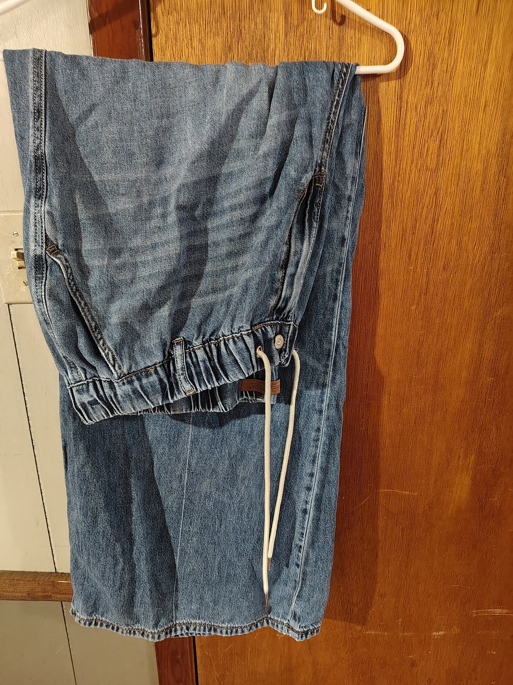 Judy Blue Medium Wash Boyfriend Jeans with Drawstring Hem